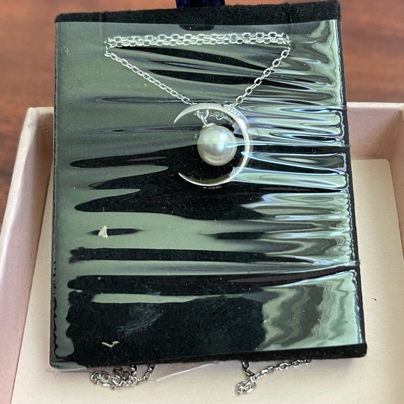 Pearl Necklace with Chain Sterling Silver - Picture 5 of 7